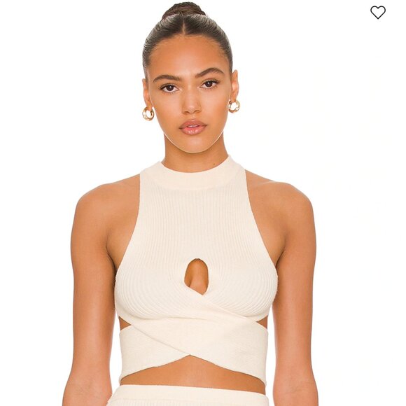 Camila Coelho Tops - Camila Coelho Macadamia Crossover Top